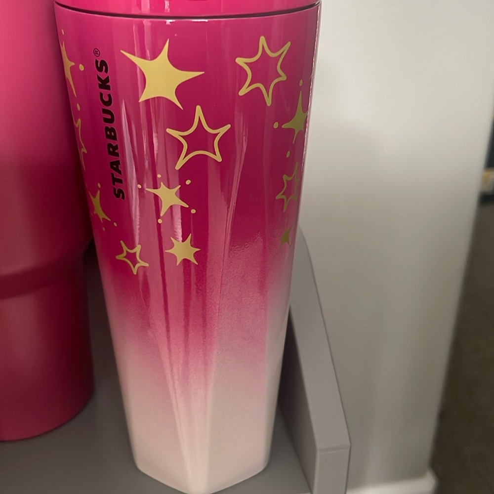 NWT STARBUCKS METAL TUMBLER STARS